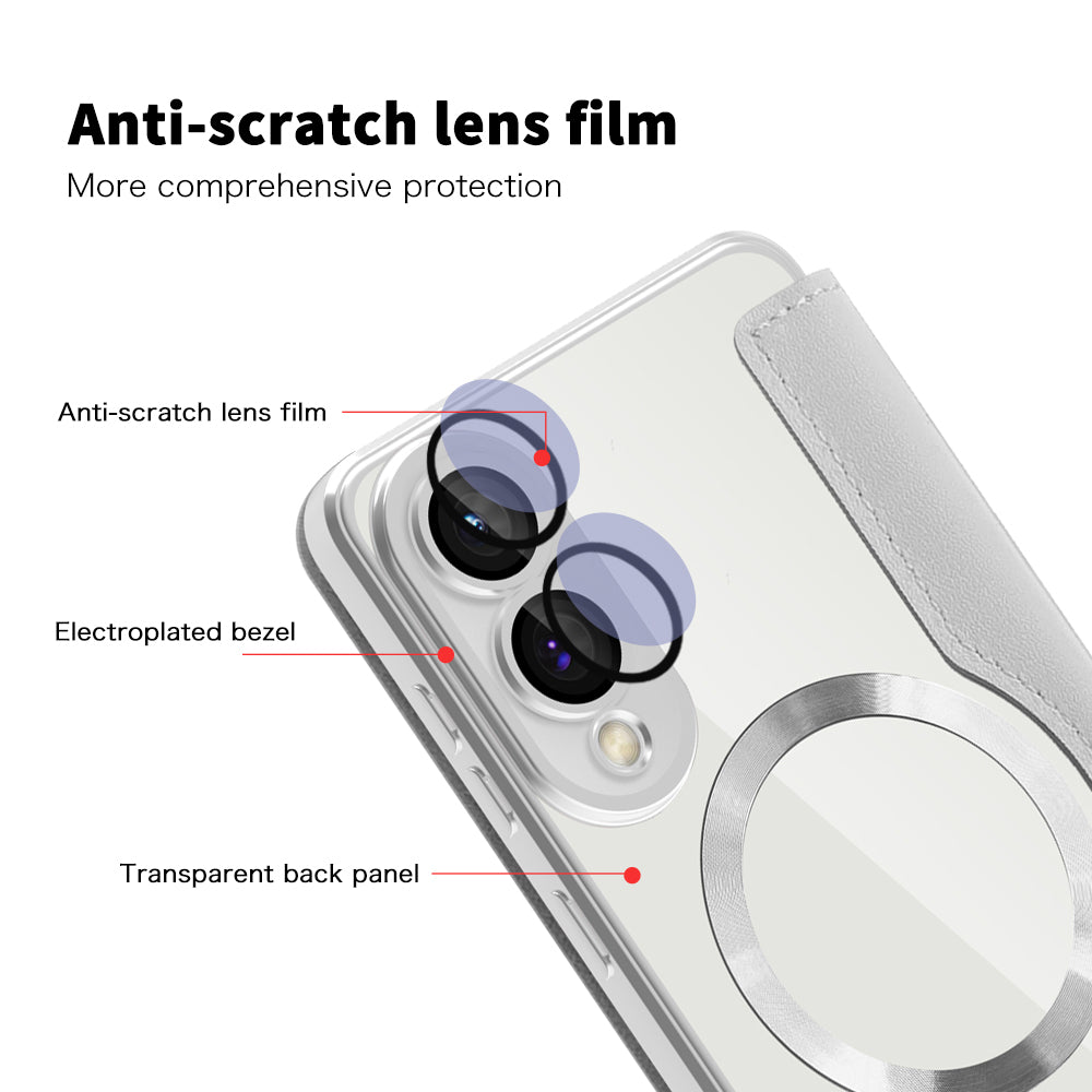 Husa de protectie Techsuit SmartMag Book compatibil cu Samsung Galaxy S25 Edge, Gri