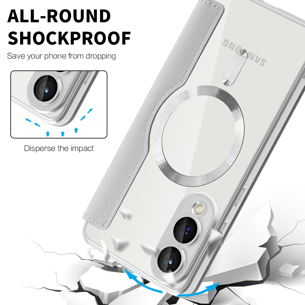 Husa de protectie Techsuit SmartMag Book compatibil cu Samsung Galaxy S25 Edge, Gri