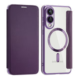 Husa de protectie Techsuit SmartMag Book compatibil cu Samsung Galaxy S25 Edge, Mov