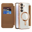 Husa de protectie Techsuit SmartMag Book compatibil cu Samsung Galaxy A35 5G, Maro