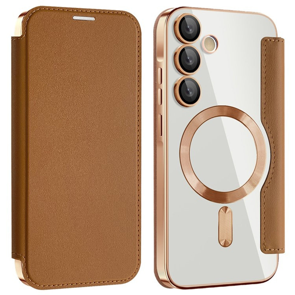 Husa de protectie Techsuit SmartMag Book compatibil cu Samsung Galaxy A35 5G, Maro