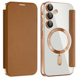 Husa de protectie Techsuit SmartMag Book compatibil cu Samsung Galaxy A35 5G, Maro