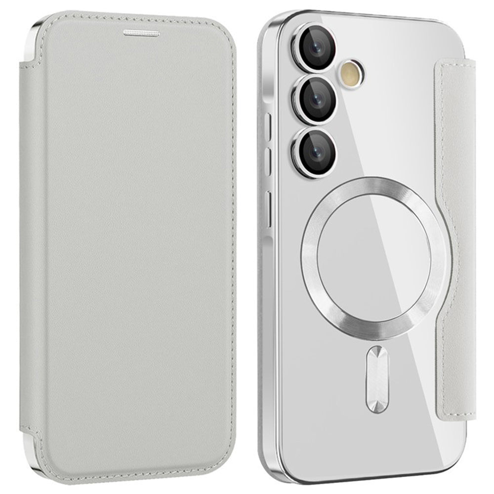 Husa de protectie Techsuit SmartMag Book compatibil cu Samsung Galaxy A35 5G, Gri