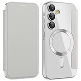 Husa de protectie Techsuit SmartMag Book compatibil cu Samsung Galaxy A35 5G, Gri