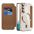 Husa de protectie Techsuit SmartMag Book compatibil cu Samsung Galaxy S22 5G, Maro