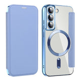 Husa de protectie Techsuit SmartMag Book compatibil cu Samsung Galaxy S22 5G, Albastru Deschis