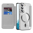 Husa de protectie Techsuit SmartMag Book compatibil cu Samsung Galaxy S22 5G, Gri