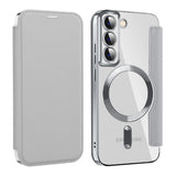 Husa de protectie Techsuit SmartMag Book compatibil cu Samsung Galaxy S22 5G, Gri