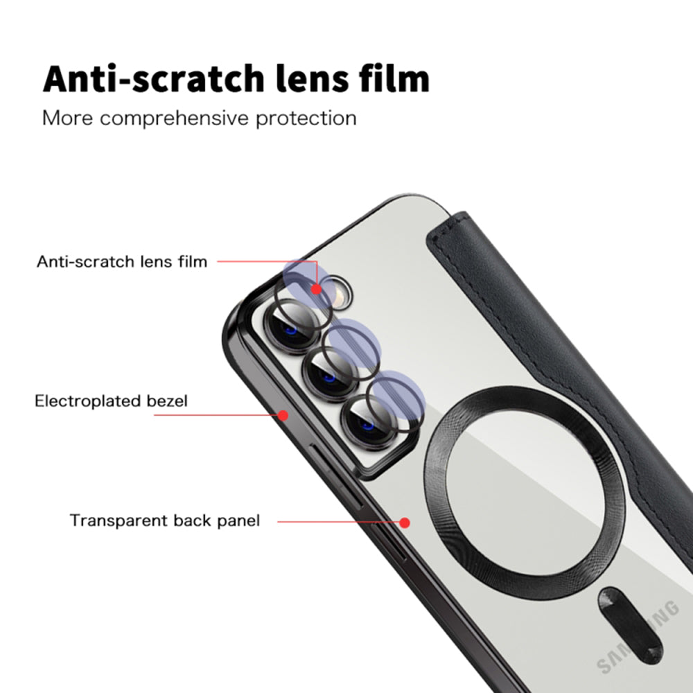 Husa de protectie Techsuit SmartMag Book compatibil cu Samsung Galaxy S22 Plus 5G, Negru