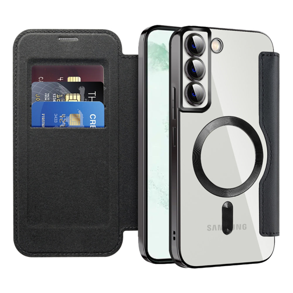 Husa de protectie Techsuit SmartMag Book compatibil cu Samsung Galaxy S22 Plus 5G, Negru