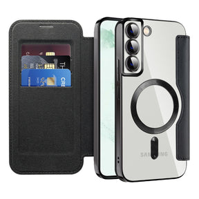Husa de protectie Techsuit SmartMag Book compatibil cu Samsung Galaxy S22 Plus 5G, Negru