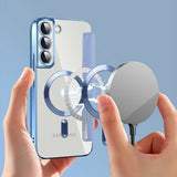 Husa de protectie Techsuit SmartMag Book compatibil cu Samsung Galaxy S22 Plus 5G, Albastru Deschis