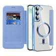 Husa de protectie Techsuit SmartMag Book compatibil cu Samsung Galaxy S22 Plus 5G, Albastru Deschis
