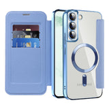 Husa de protectie Techsuit SmartMag Book compatibil cu Samsung Galaxy S22 Plus 5G, Albastru Deschis