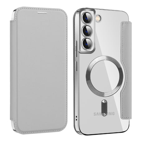 Husa de protectie Techsuit SmartMag Book compatibil cu Samsung Galaxy S22 Plus 5G, Gri