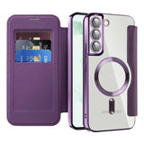 Husa de protectie Techsuit SmartMag Book compatibil cu Samsung Galaxy S22 Plus 5G, Mov