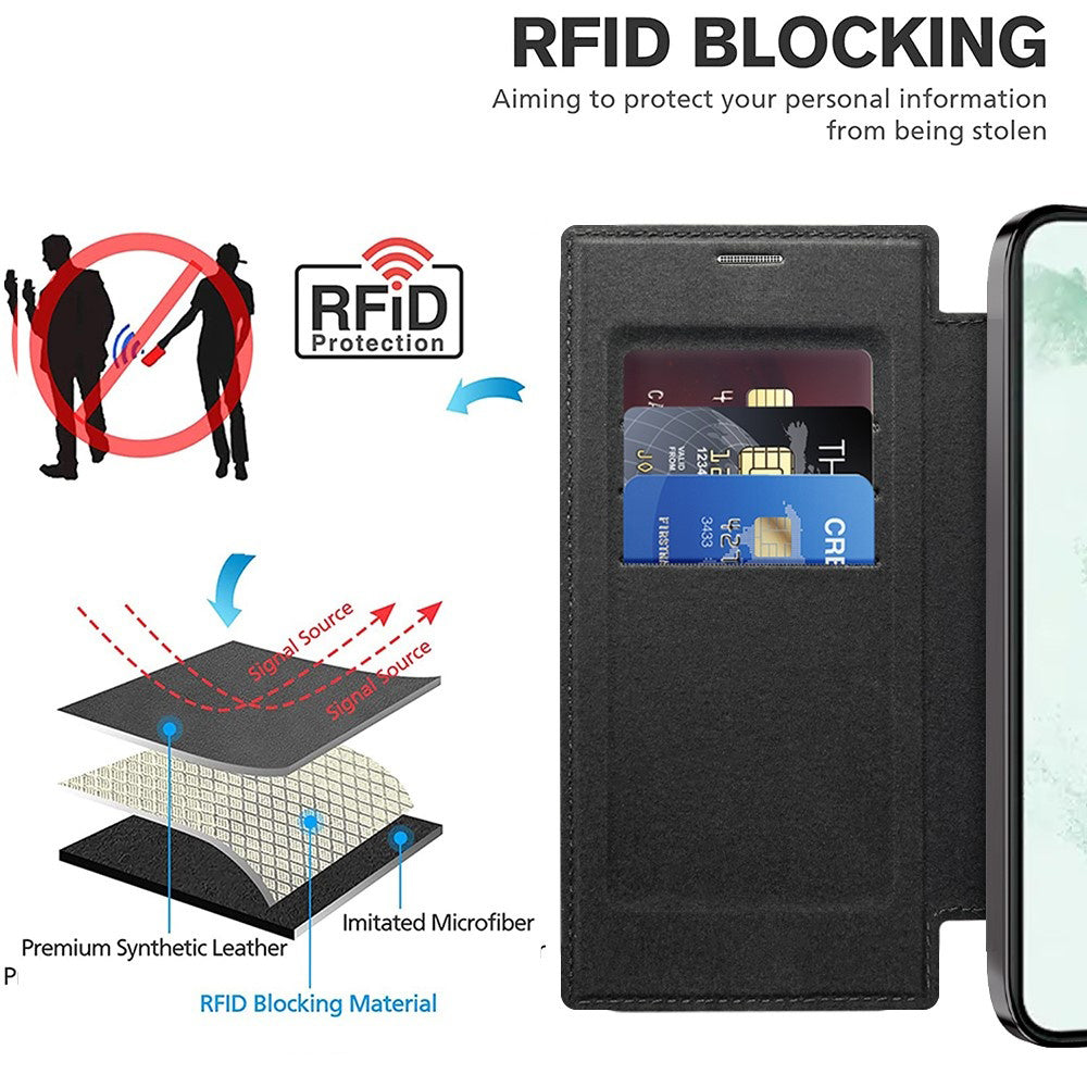 Husa de protectie Techsuit SmartMag Book compatibil cu Samsung Galaxy S22 Ultra 5G, Negru