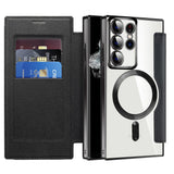 Husa de protectie Techsuit SmartMag Book compatibil cu Samsung Galaxy S22 Ultra 5G, Negru
