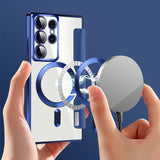 Husa de protectie Techsuit SmartMag Book compatibil cu Samsung Galaxy S22 Ultra 5G, Albastru