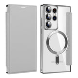 Husa de protectie Techsuit SmartMag Book compatibil cu Samsung Galaxy S22 Ultra 5G, Gri