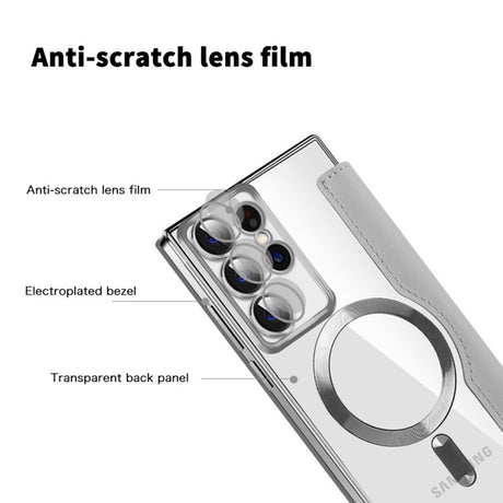 Husa de protectie Techsuit SmartMag Book compatibil cu Samsung Galaxy S22 Ultra 5G, Gri
