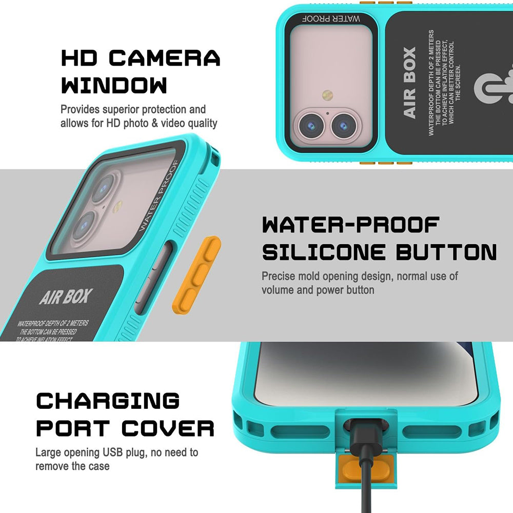 ShellBox AirBox Waterproof IP68 (6.7 inch), iPhone 12 Pro Max/13 Pro Max/14 Pro Max/ 15 Pro Max/16 Pro Max/15+/16+, Albastru