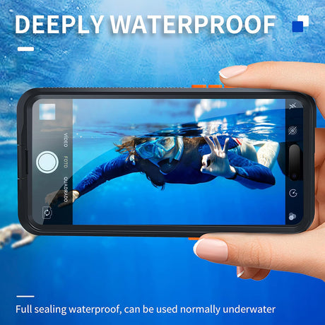 ShellBox AirBox Waterproof IP68 Case (6.1 inch), iPhone 12/12 Pro/13/13 Pro/14/14 pro/15/15 Pro/16, Negru