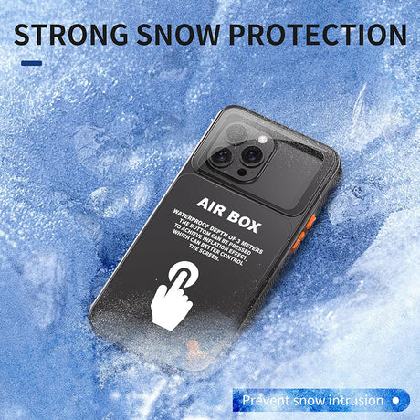 ShellBox AirBox Waterproof IP68 Case (6.1 inch), iPhone 12/12 Pro/13/13 Pro/14/14 pro/15/15 Pro/16, Negru