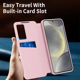 Husa de protectie Techsuit SmartView Series compatibil cu Samsung Galaxy S22 5G, Roz