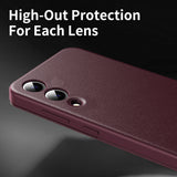 Husa de protectie Techsuit SmartView Series compatibil cu Samsung Galaxy S25 Edge, Rosu