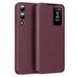 Husa de protectie Techsuit SmartView Series compatibil cu Samsung Galaxy S25 Edge, Rosu