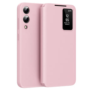 Husa de protectie Techsuit SmartView Series compatibil cu Samsung Galaxy S25 Edge, Roz