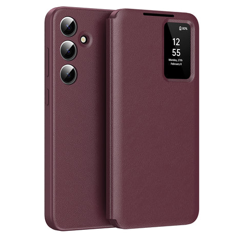 Husa de protectie Techsuit SmartView Series compatibil cu Samsung Galaxy A56 5G, Rosu