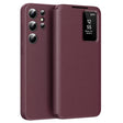 Husa de protectie Techsuit SmartView Series compatibil cu Samsung Galaxy S25 Ultra, Rosu