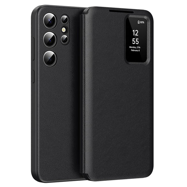 Husa de protectie Techsuit SmartView Series compatibil cu Samsung Galaxy S25 Ultra, Negru