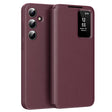 Husa de protectie Techsuit SmartView Series compatibil cu Samsung Galaxy S25, Rosu