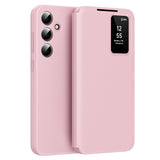 Husa de protectie Techsuit SmartView Series compatibil cu Samsung Galaxy S25, Roz