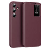 Husa de protectie Techsuit SmartView Series compatibil cu Samsung Galaxy S24 FE, Rosu