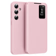 Husa de protectie Techsuit SmartView Series compatibil cu Samsung Galaxy S24 FE, Roz