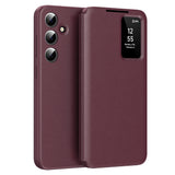 Husa de protectie Techsuit SmartView Series compatibil cu Samsung Galaxy A55 5G, Rosu