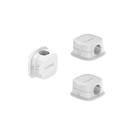 Cablu Baseus Organizer Lite Series Magnetic (B01331106211-00), 3 Pack Pieces, 3M Adhesive, Alb