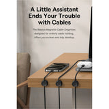 Cablu Baseus Organizer Lite Series Magnetic (B01331106211-00), 3 Pack Pieces, 3M Adhesive, Alb