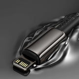 Cablu Baseus Tungsten Gold (CATLWJ-A01), Type-C to Lightning, 20W, 2m, Negru