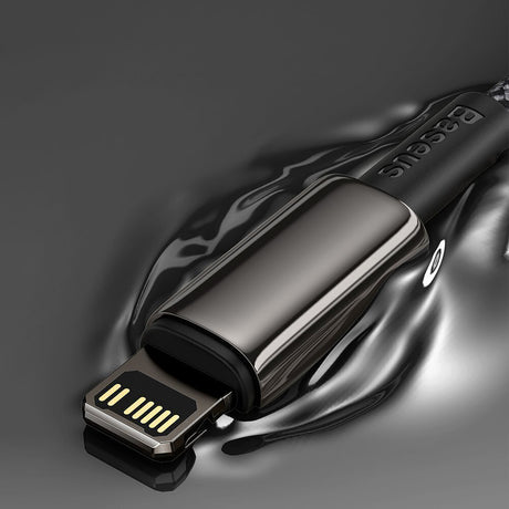 Cablu Baseus Tungsten Gold (CATLWJ-A01), Type-C to Lightning, 20W, 2m, Negru