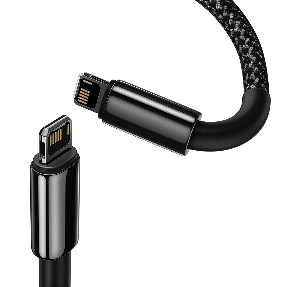 Cablu Type-C la Lightning, 20W, 1m - Baseus Tungsten Gold (CATLWJ-01) - Black