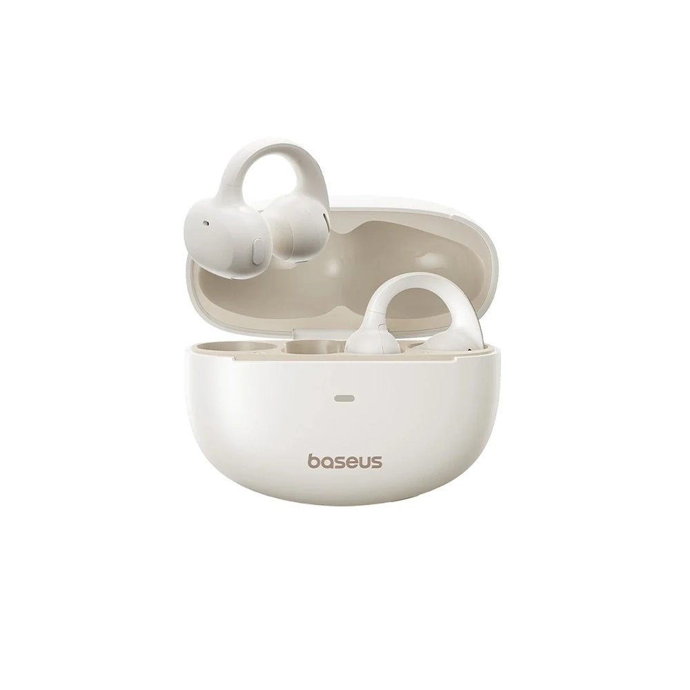 Casti Baseus Bowie MC1 (A00083501226-00), Open Ear Clip-on Design, BT V5.4, IP57 Waterproof, 600mAh, Alb