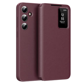 Husa de protectie Techsuit SmartView Series compatibil cu Samsung Galaxy S24 Plus, Rosu