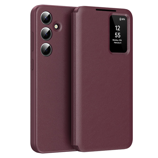 Husa de protectie Techsuit SmartView Series compatibil cu Samsung Galaxy S24 Plus, Rosu