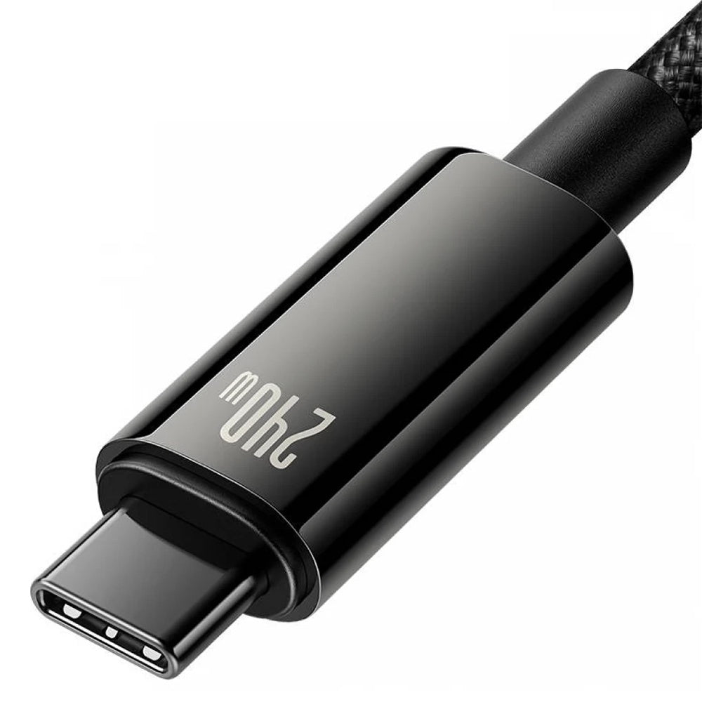 Cablu Baseus Tungsten Gold (CAWJ040101), Type-C to Type-C, Fast Charging, 240W, 2m, Negru