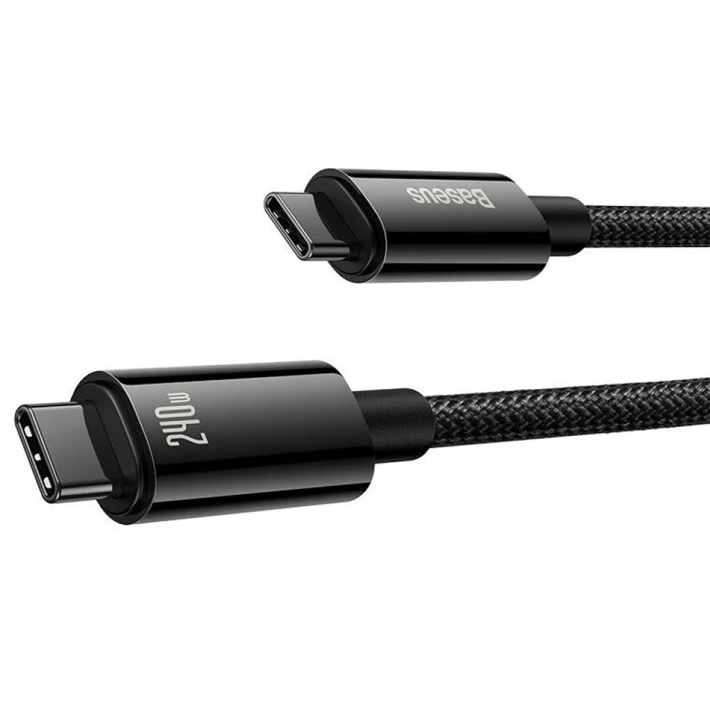 Cablu Baseus Tungsten Gold (CAWJ040001), Type-C to Type-C, Fast Charging, 240W, 1m, Negru